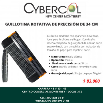 Guillotina  rotativa de 34 cm